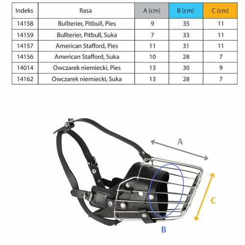 Zdjęcie produktu Kaganiec metalowy wzmocniony 2