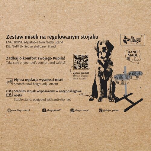 Zdjęcie produktu Ciche miski - zestaw na regulowanym stojaku 7