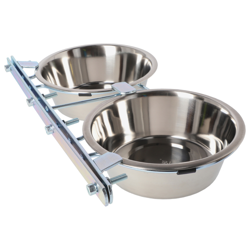 Zdjęcie produktu Zestaw metalowy przykręcany do kojca + 2 miski 2