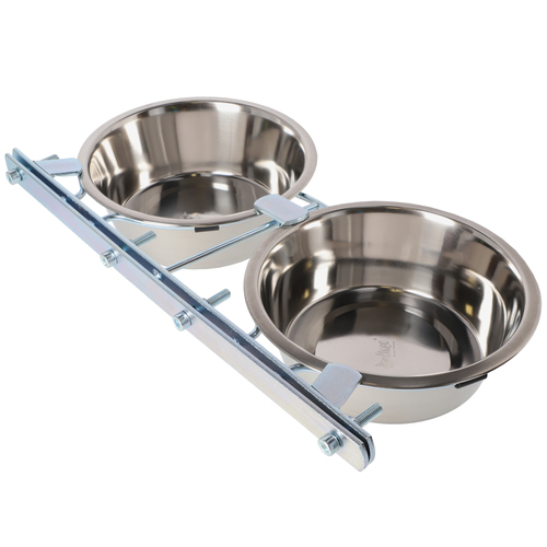 Zdjęcie produktu Zestaw metalowy przykręcany do kojca + 2 miski 4