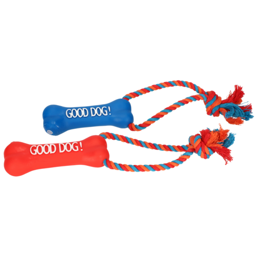 Product photo Good Dog' Vinyl Bone With Rope 2