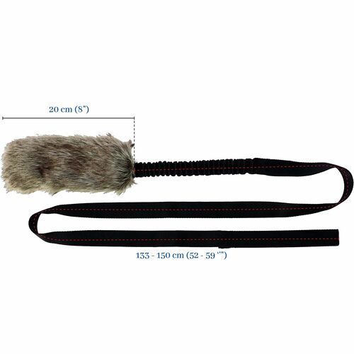 Product photo Faux Fur Dog Toy + Bungee Handle 3