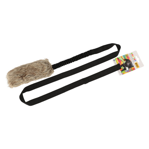 Product photo Faux Fur Dog Toy + Bungee Handle 6