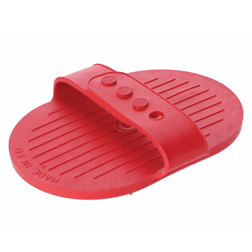 Product photo Oval Rubber Curry Comb Red 2