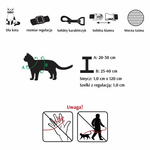 Zdjęcie produktu KOMPLET DLA KOTA SMYCZ + SZELKI "LEOPARD" 2