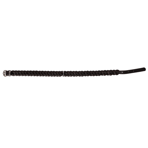 Product photo Braided SOFT Leather Collar with chrome buckle 3