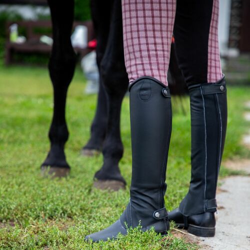 Product photo Profile leather half chaps made of nubuck leather 10