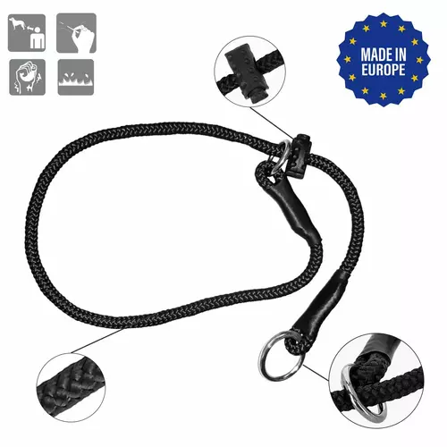 Zdjęcie produktu Dławik-zaciągana obroża z linki, #6mm,czarna 5