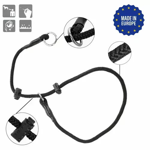 Zdjęcie produktu Dławik -zaciągana obroża, dwa stopery #6mm,czarna 4