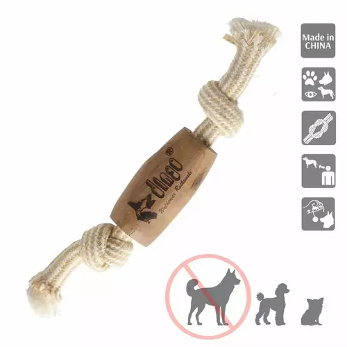 Product photo Chew Toy Made Of Coffee Wood On A Rope 10