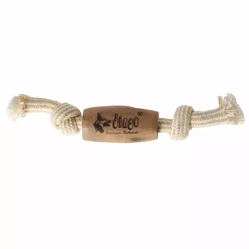 Product photo Chew Toy Made Of Coffee Wood On A Rope 11