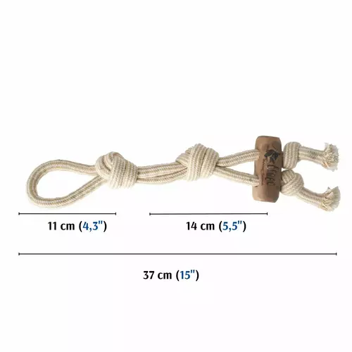 Product photo Chew Toy Made Of Coffee Wood On A Rope 8