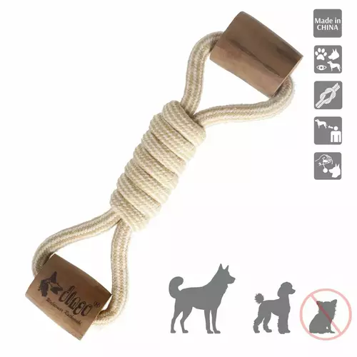 Product photo Chew Toy Made Of Coffee Wood On A Rope 9