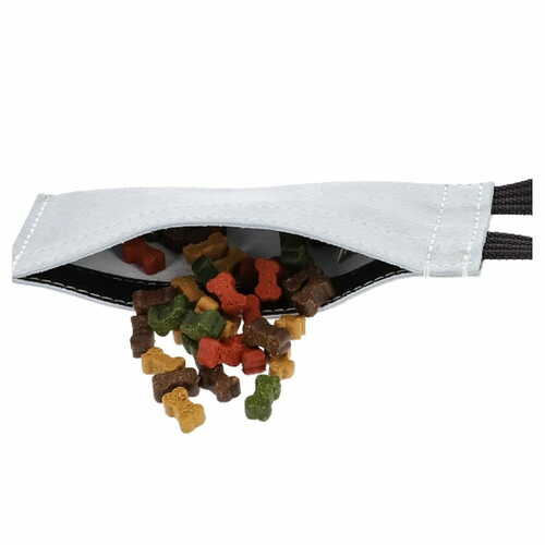 Product photo LEATHER  tug toy with treat pocket and handle 2