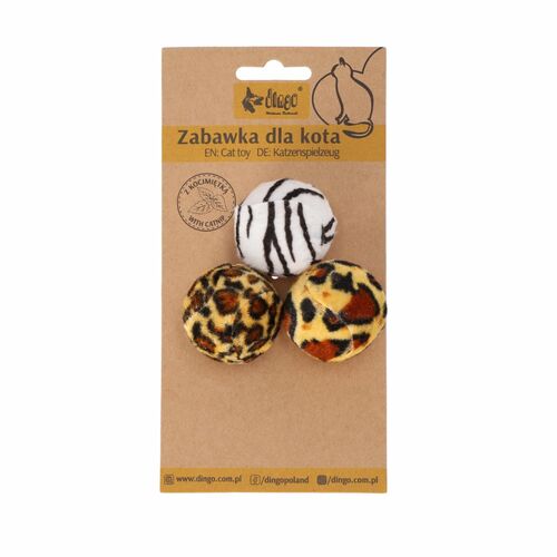 Zdjęcie produktu ZABAWKA DLA KOTA PIŁKI KOCIA DŻUNGLA - ZESTAW 3 SZT. 3