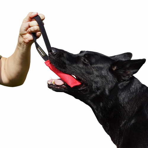 Product photo Dog tug toy made of nylcot with one handle 2