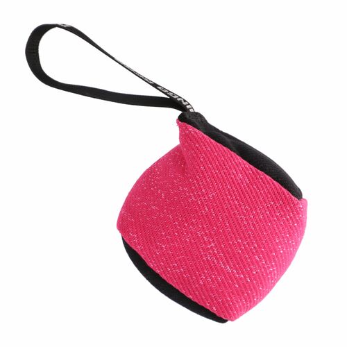 Product photo Ring fabric tug toy with one handle 10x10 cm "cube" 2