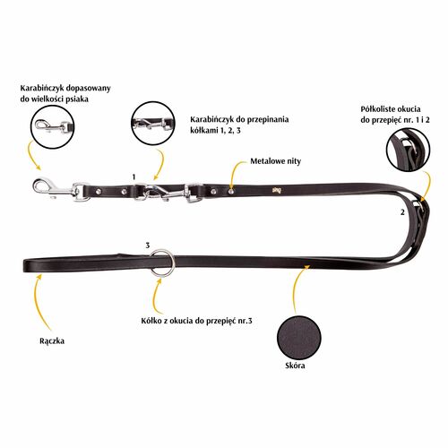 Product photo Classic Leather Extendable Leash 3