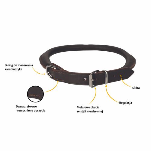 Product photo Round Soft Leather Collar 2