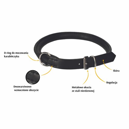 Product photo Round Soft Leather Collar 2