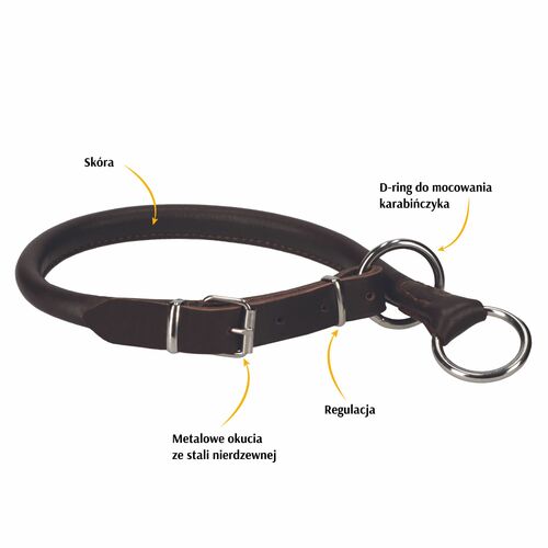 Product photo Round Soft Leather Choke Collar 2