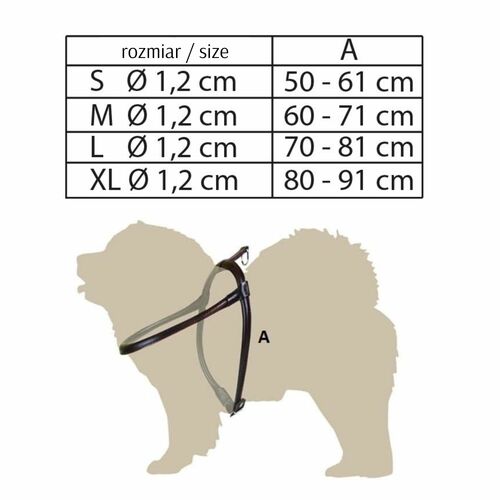 Product photo Round Soft Leather Harness 'Chow-Chow' 4