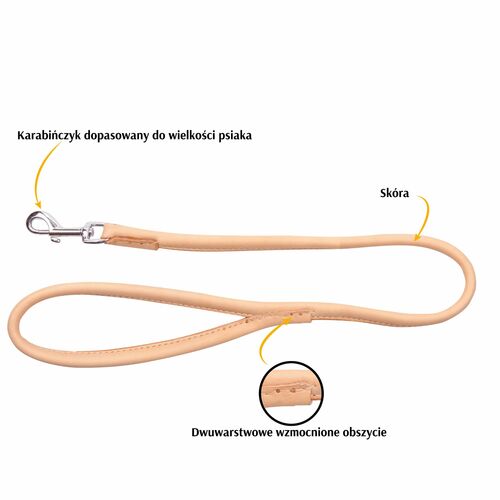 Product photo Round Soft Leather Urban Leash 3