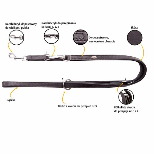 Product photo Exclusive Leather Extendable Leash 2