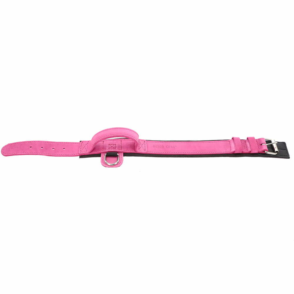 Product photo Leather collar with DRAGO handle, colored