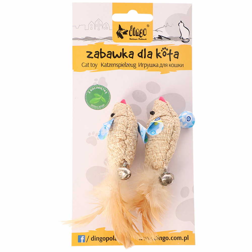 Product photo Cat Toy Eco Flax 2 Mice