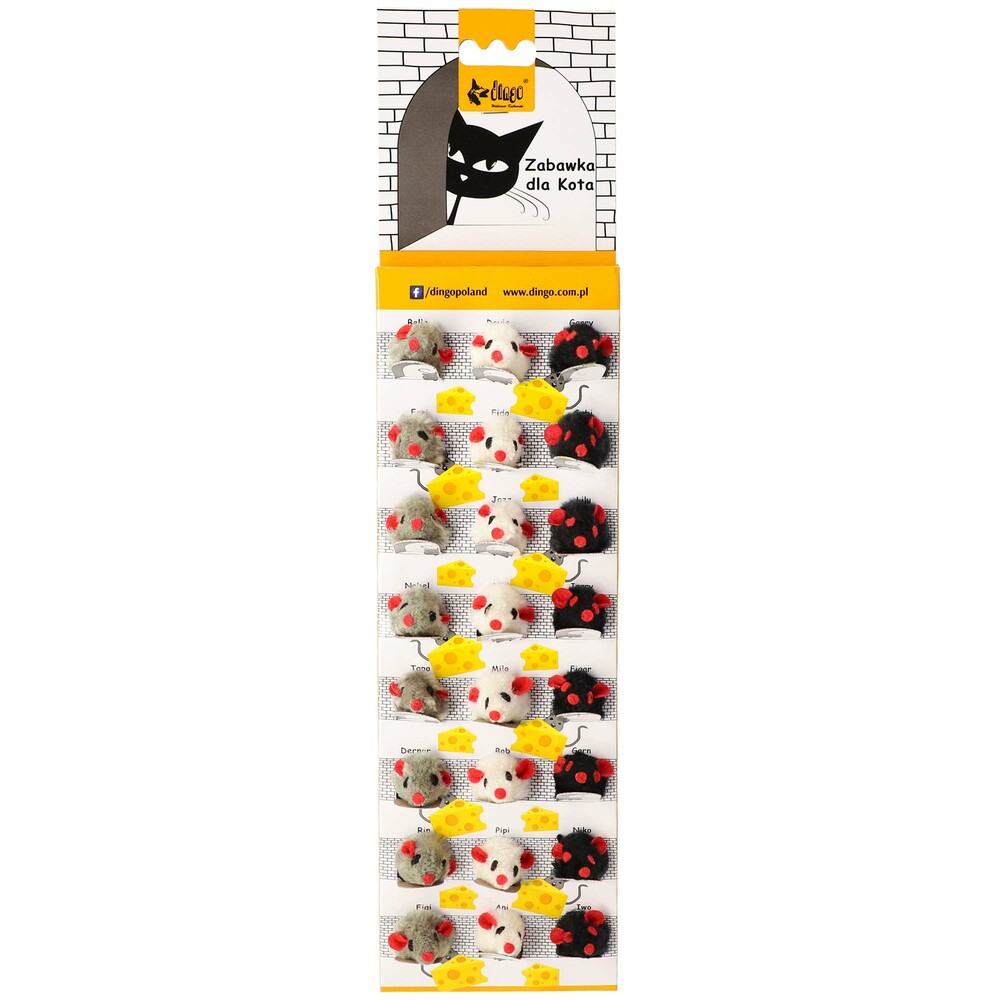 Product photo Cat Toy Set Cheese + Mice Random Colors 24 P