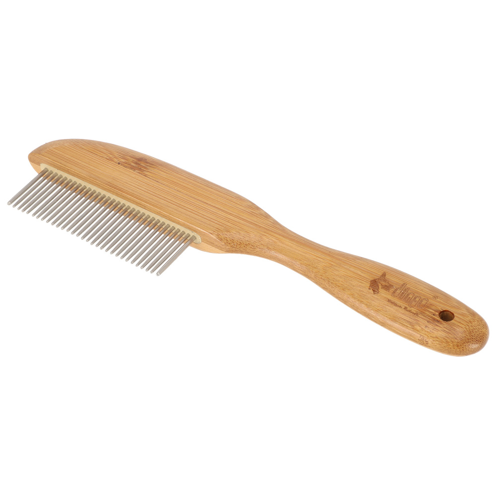 Product photo Bamboo Handle Comb With Rotating Needles
