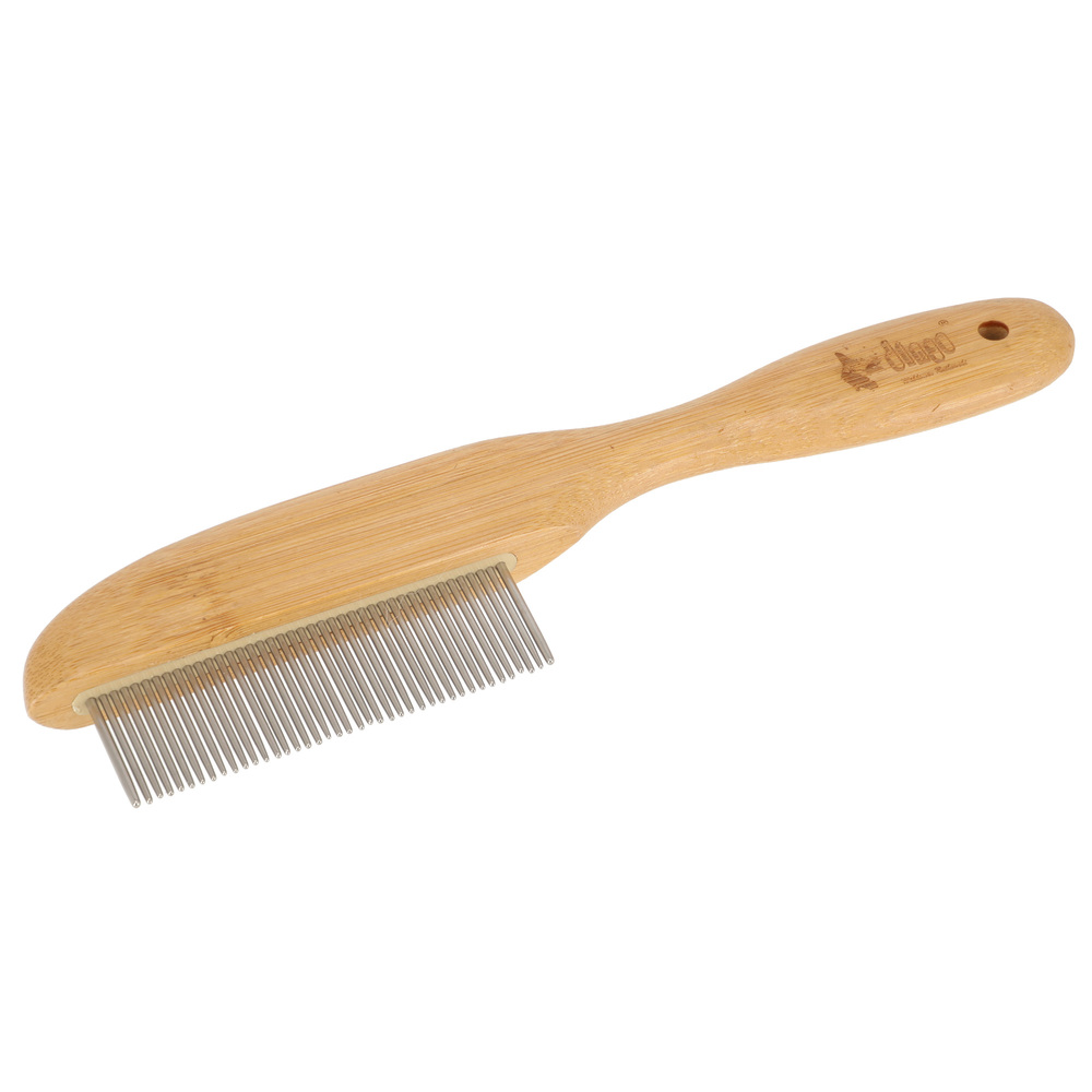 Product photo Bamboo Handle Comb With Rotating Needles