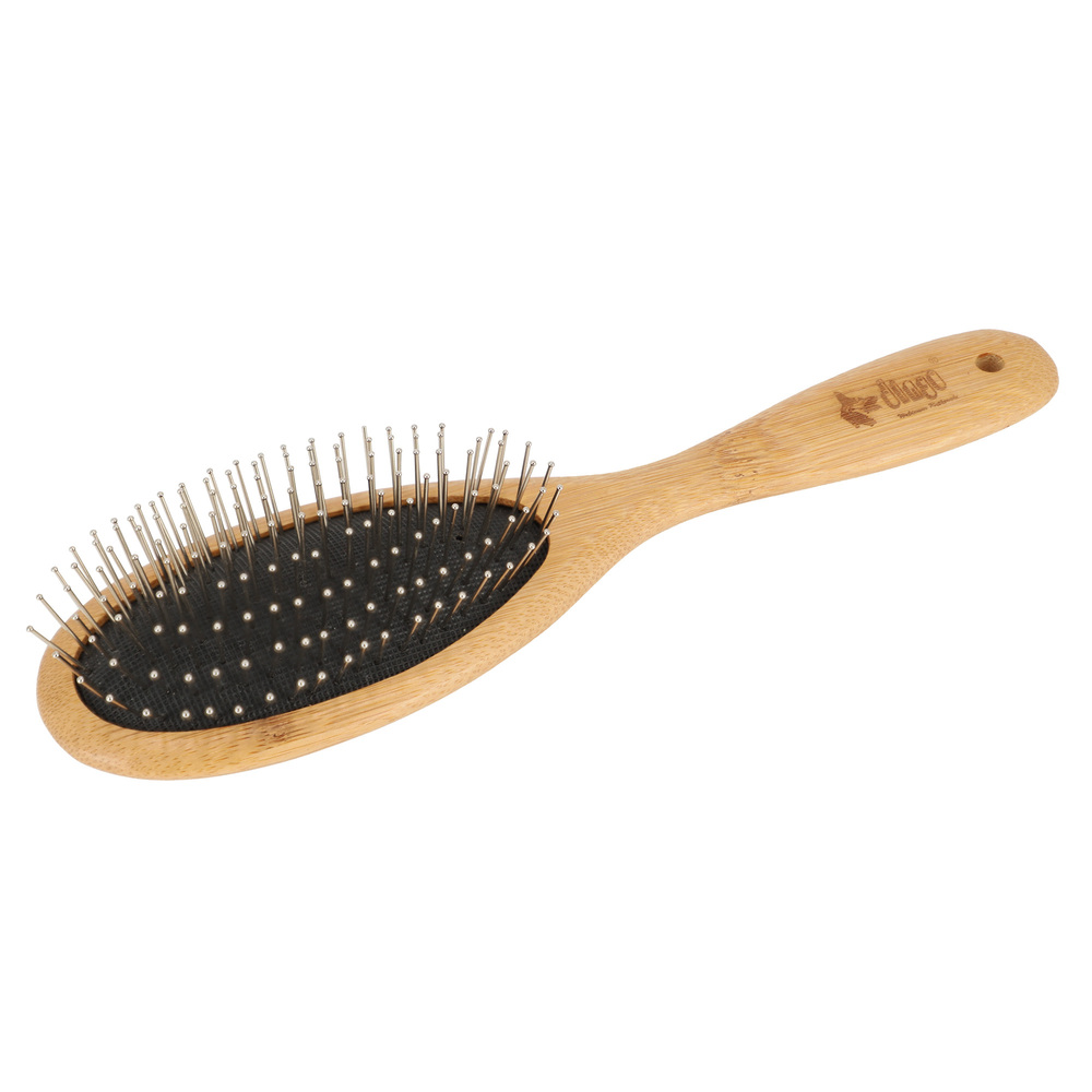 Product photo Bamboo Handle Brush With Metal Teeth