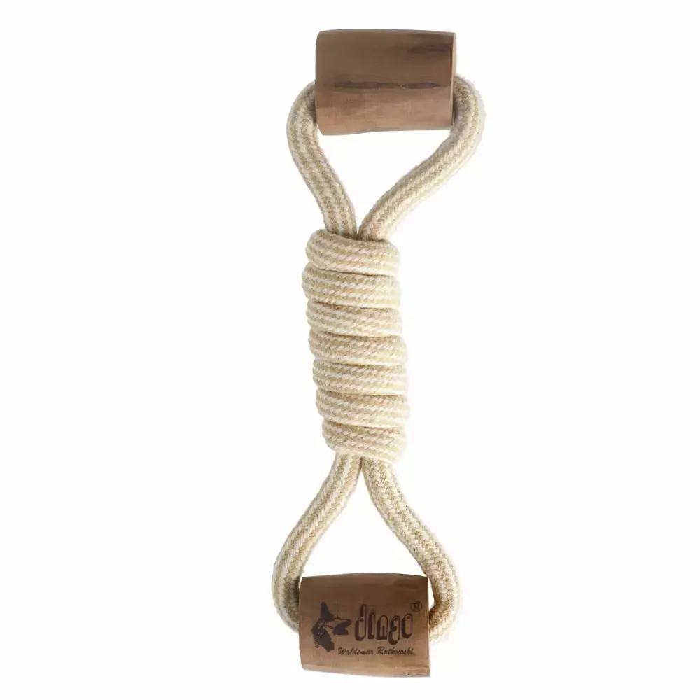 Product photo Chew Toy Made Of Coffee Wood On A Rope