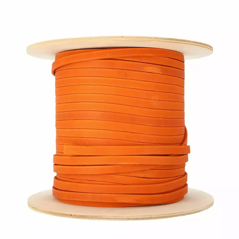 Product photo PREMIUM SOFT leather line, ORANGE - by meters