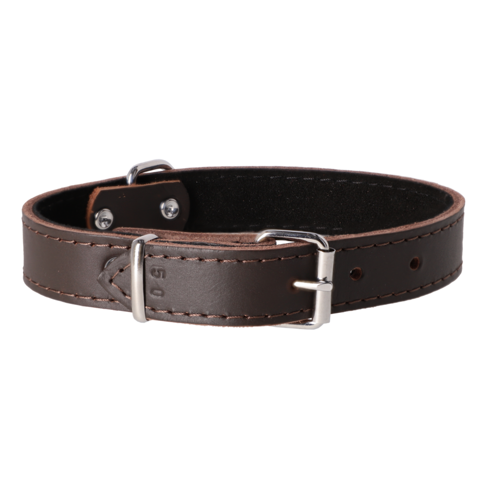 Product photo SOFT Leather Collar with suede lining, riveted