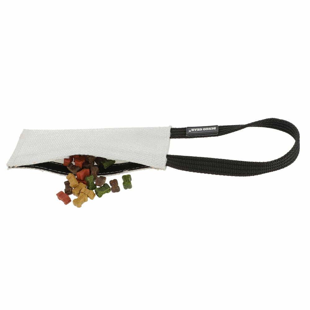 Product photo FIRE HOSE  tug toy with treat pocket and handle