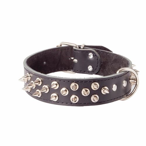 Product photo Classic Leather Collar With Spikes