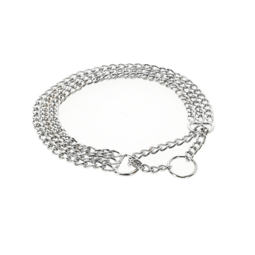 Product photo Choke Chain Collar, 3 Rows, Chrome