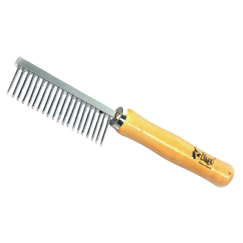 Product photo Metal Comb Wooden Handle