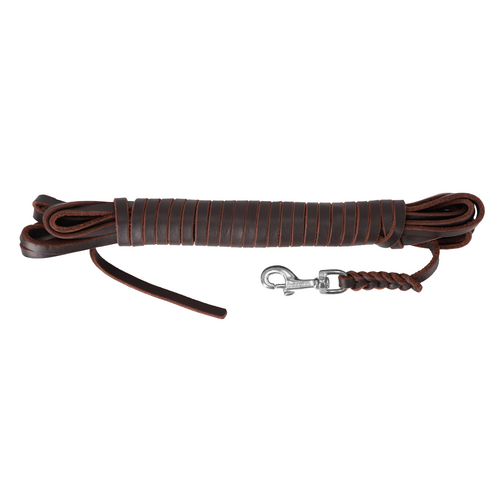 Product photo FAT leather training leash without handle, Chrome
