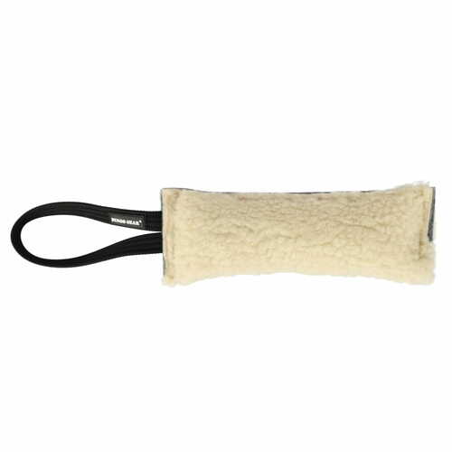 Product photo Squeaky plush dog bite tug with sheep wool