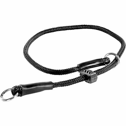 Zdjęcie produktu Dławik-zaciągana obroża z linki, #6mm,czarna
