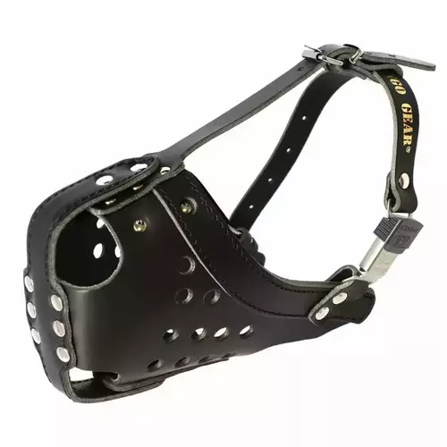 Product photo Reinforced leather muzzle for dog