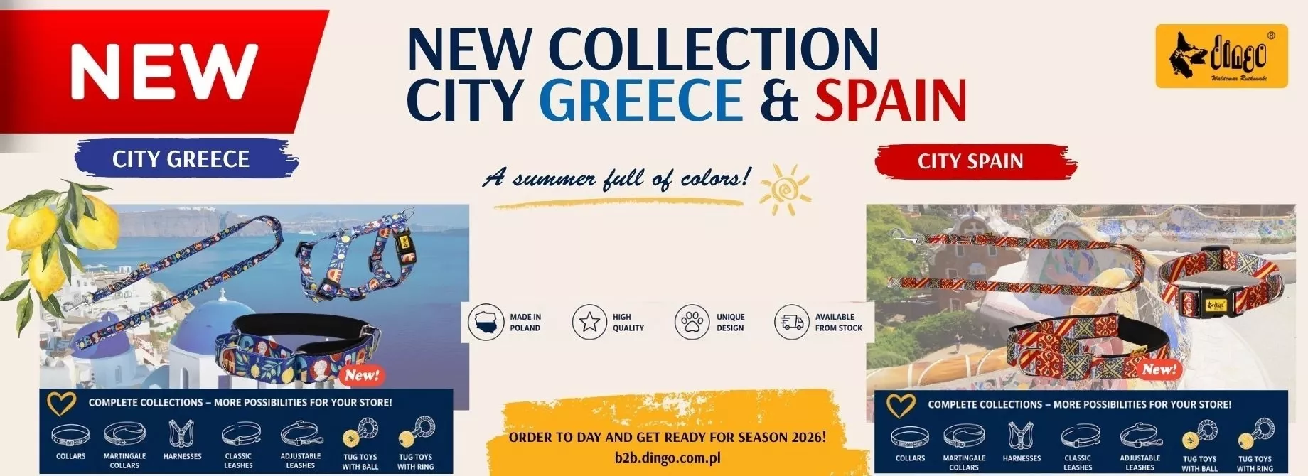 Nowe kolekcje CITY GREECE & SPAIN – wakacyjna nowość w ofercie B2B Dingo